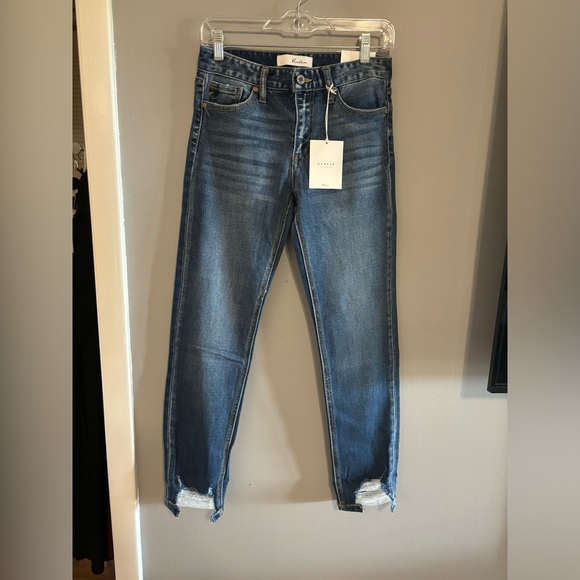 Kancan Cane Mid Rise Slim Straight Leg Jeans Size 3/26 NWT - Picture 6 of 9